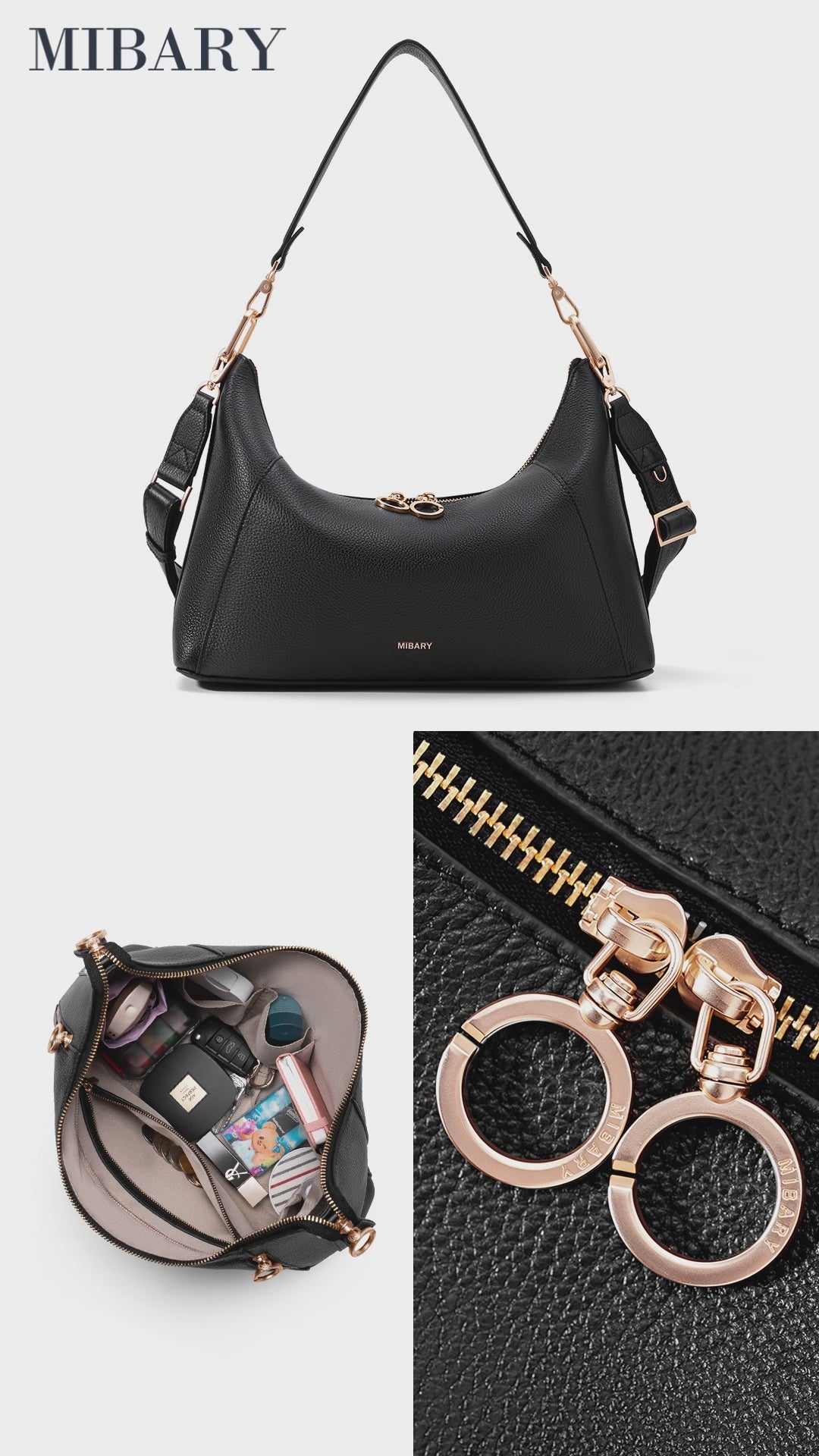 The Muse Hobo Bag （4.0L) Black